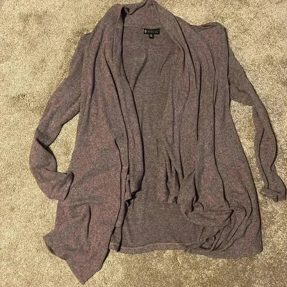 Kensie long-sleeve top with shoulder cut-outs plus Collection by Bobeau sweater - Picture 1 of 4